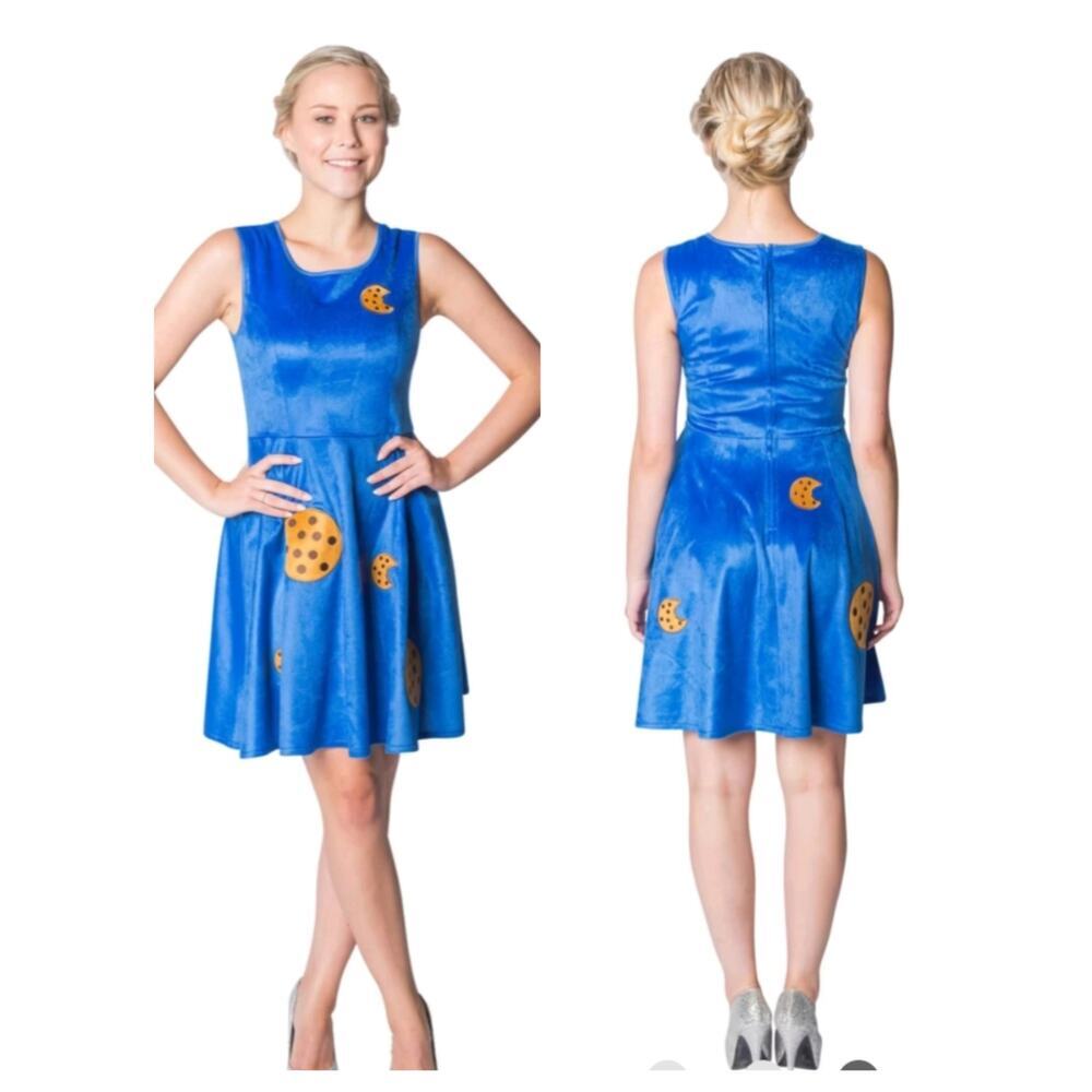 3262) Deiters Women Blue  Sleeveless Cookie Crumbs Dress Size EU 46 (US 10?)